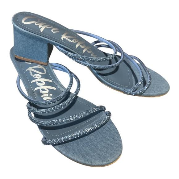 Cape Robbin Heloise Rhinestone Coated Mid Block Heels size 9 - Picture 5 of 6